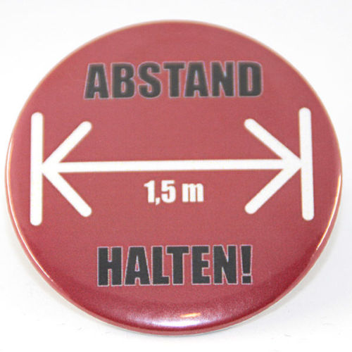 Abstand halten Button 59mm