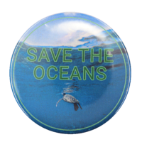 Save The Oceans Button