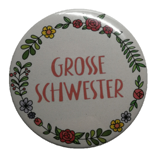 Große Schwester Button 59mm