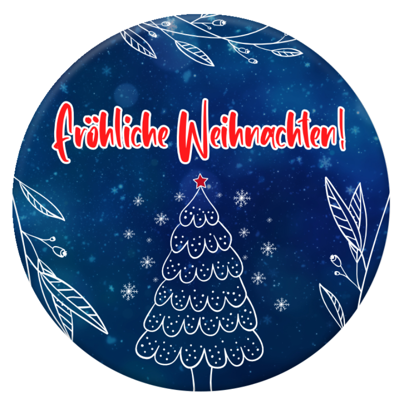 Fröhliche Weihnachten Button 59mm