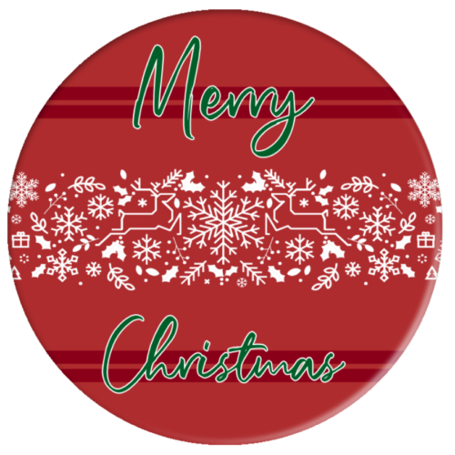 Merry Christmas Button 59mm