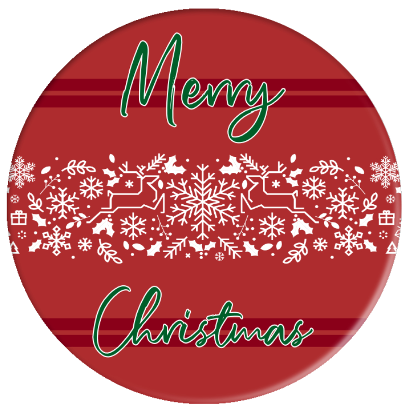 Merry Christmas Button 59mm