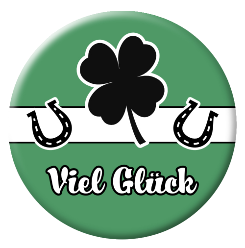 Viel Glück Button 59mm