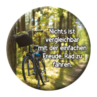 Radfahrer-Spruch Button