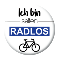 Ich bin selten radlos Button